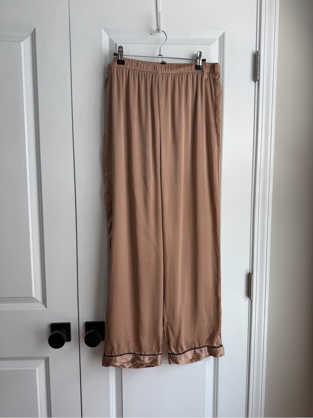 Intimissimi Women’s Full Length Silk Pants Satin Pink Size Large